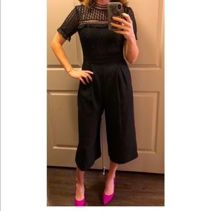 Chelsea28 Lace Cropped Jumpsuit